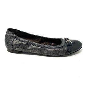 AGL metallic cap toe ballet flats 558034